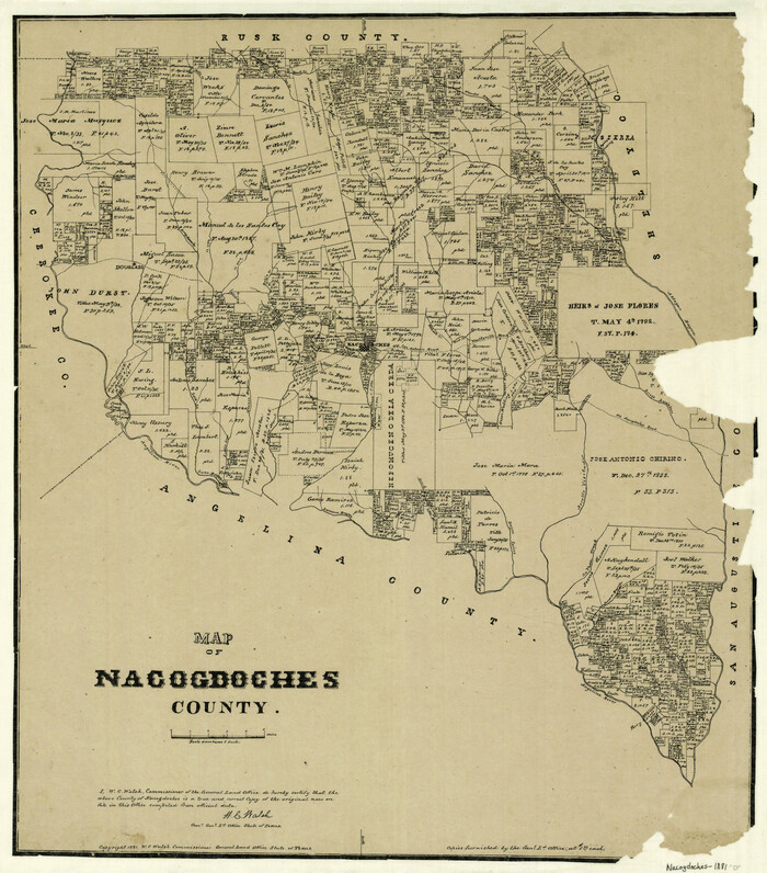 4605, Map of Nacogdoches County, General Map Collection
