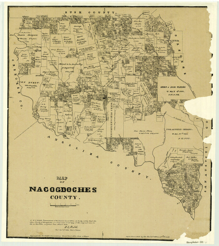 4605, Map of Nacogdoches County, General Map Collection