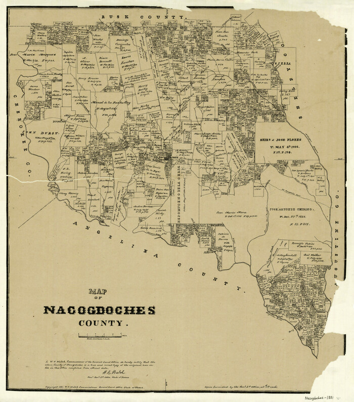 4606, Map of Nacogdoches County, General Map Collection
