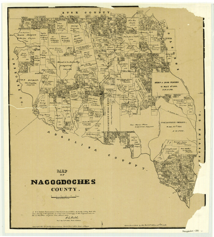4606, Map of Nacogdoches County, General Map Collection