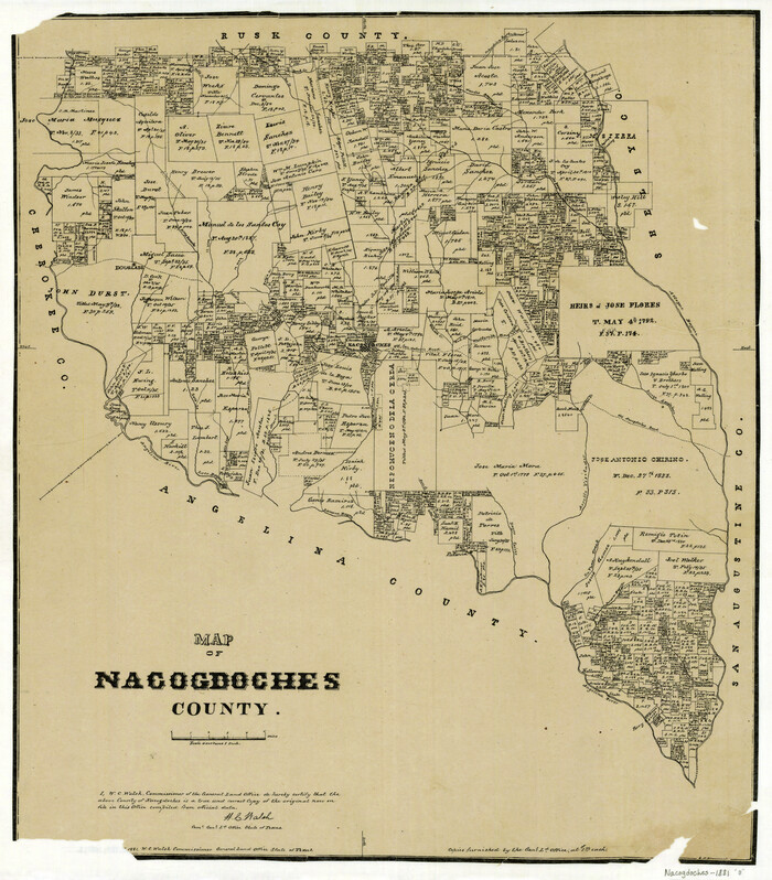 4607, Map of Nacogdoches County, General Map Collection

