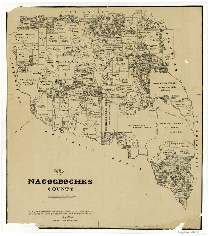 4607, Map of Nacogdoches County, General Map Collection