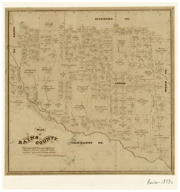 4618, Map of Rains County, General Map Collection