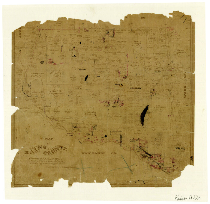 4619, Map of Rains County, General Map Collection
