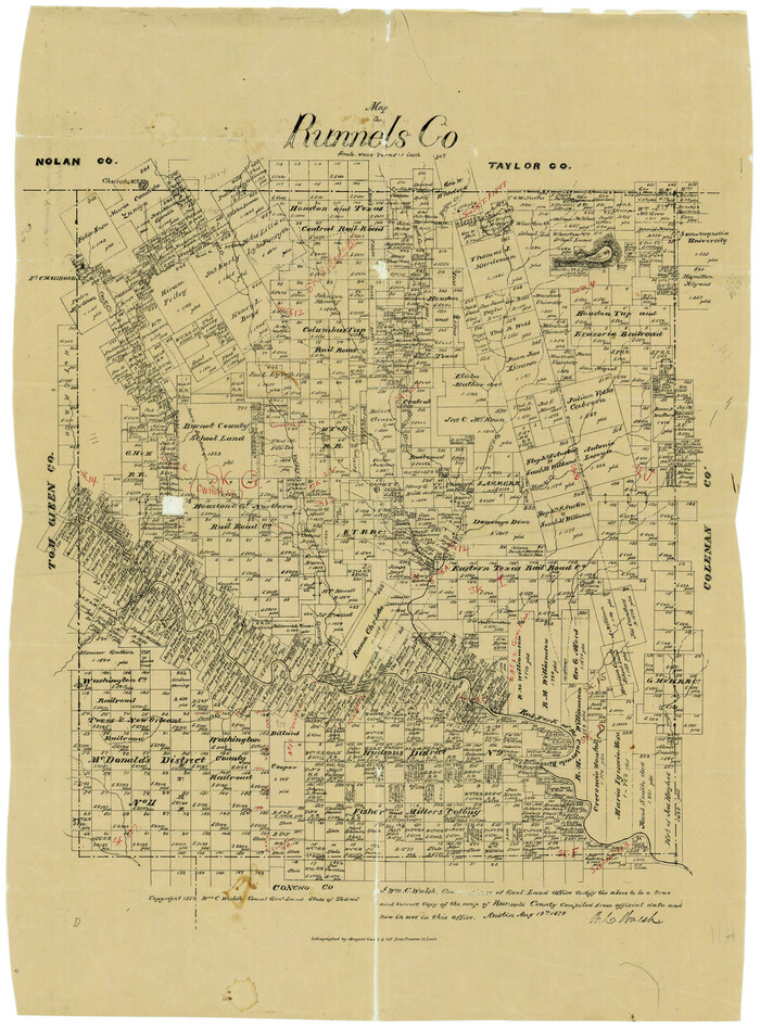 4620, Map of Runnels County, General Map Collection