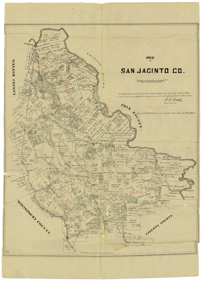 4624, Map of San Jacinto County, General Map Collection