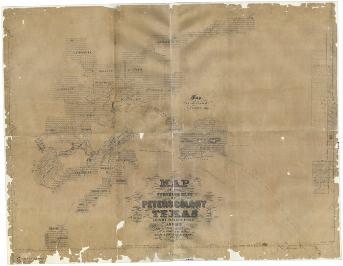4653, Map of The Surveyed Part of Peters Colony Texas, General Map Collection
