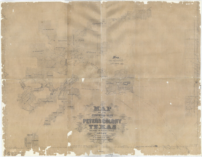 4653, Map of The Surveyed Part of Peters Colony Texas, General Map Collection