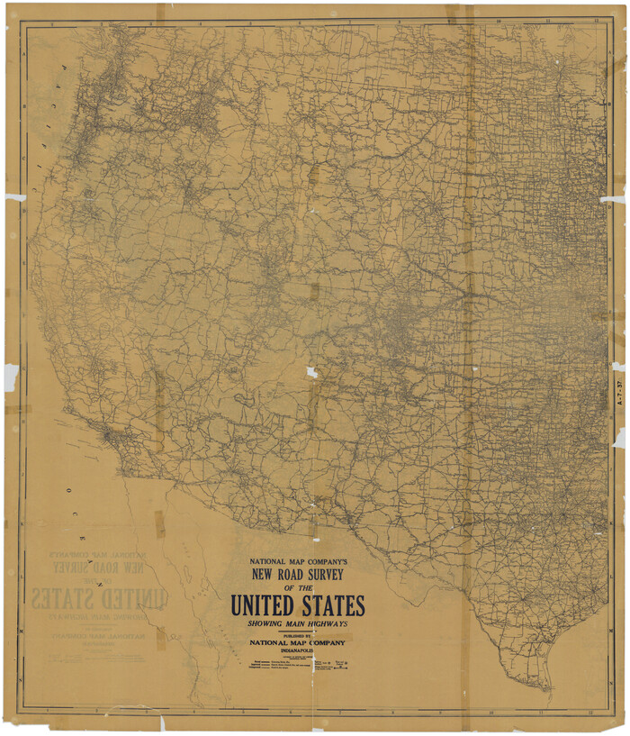 4659, National Map Company's New Road Survey of the United States Showing Main Highways, General Map Collection