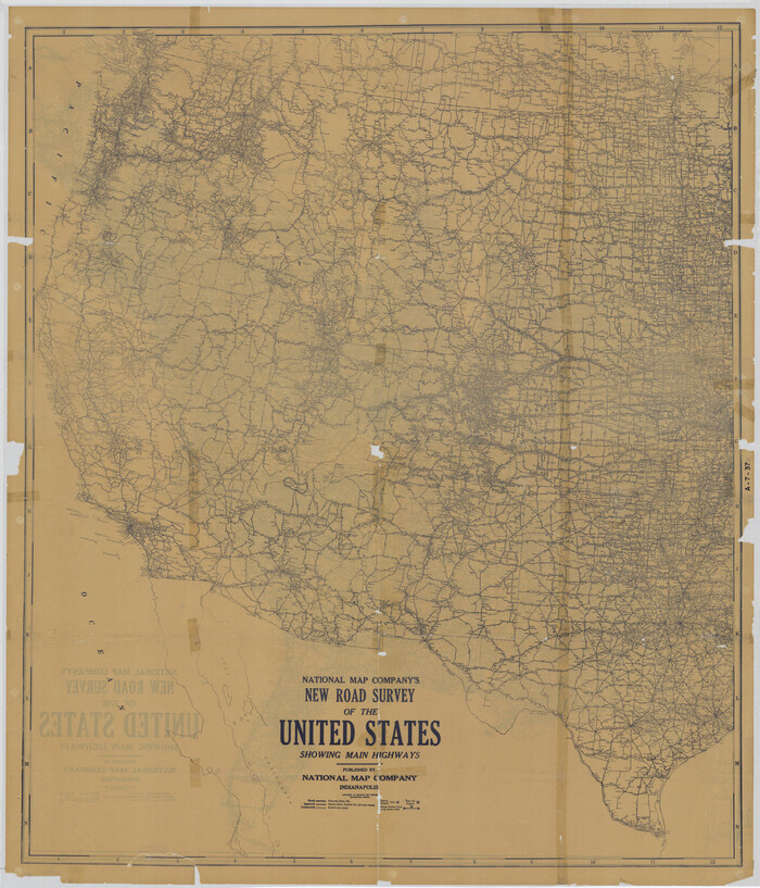 4659, National Map Company's New Road Survey of the United States Showing Main Highways, General Map Collection