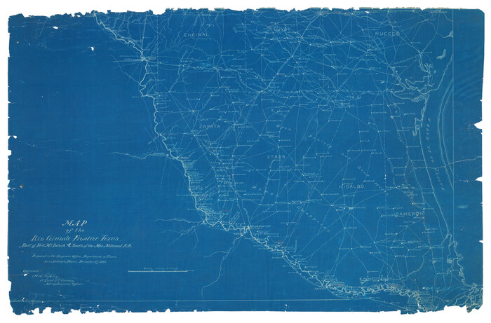 4660, Map of the Rio Grande Frontier, Texas, East of Fort McIntosh and South of the Mex. National RR., General Map Collection
