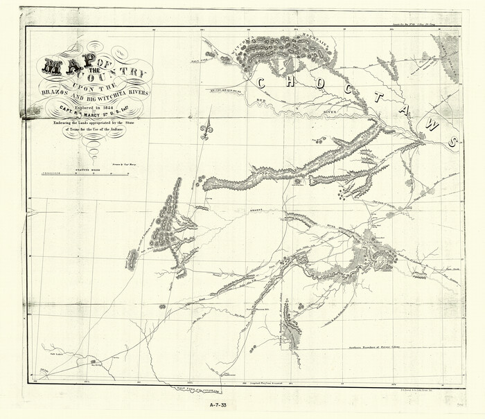 4663, Map of the country upon the Brazos and Big Witchita Rivers, General Map Collection