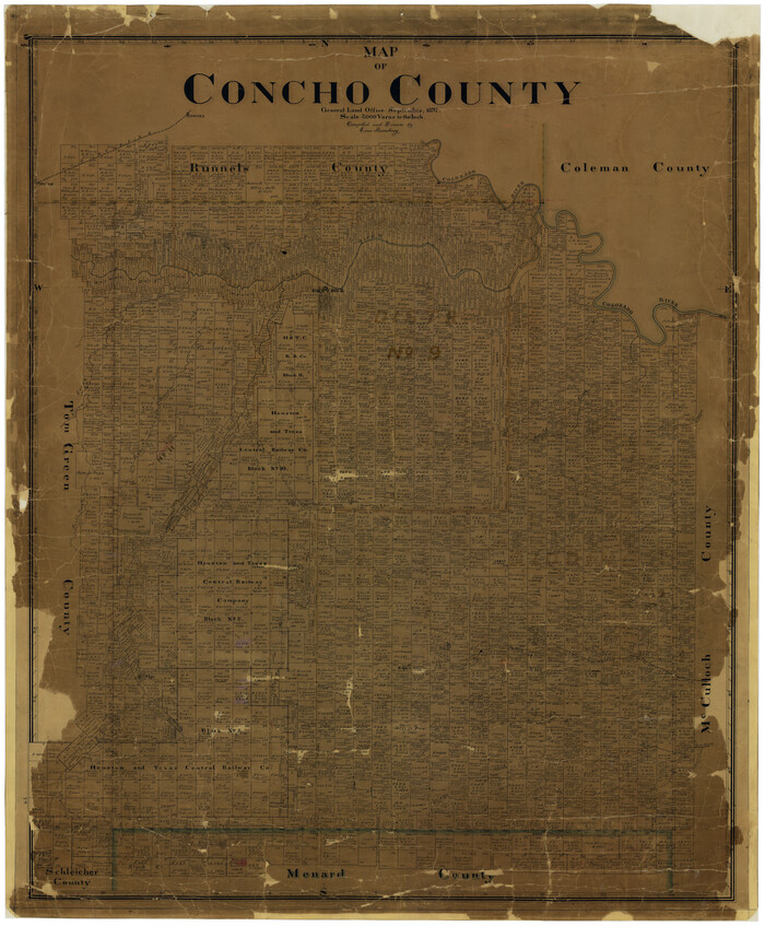 4733, Map of Concho County, General Map Collection
