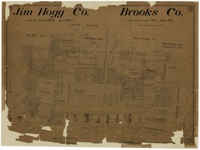 4756, Jim Hogg Co. [and] Brooks Co., General Map Collection
