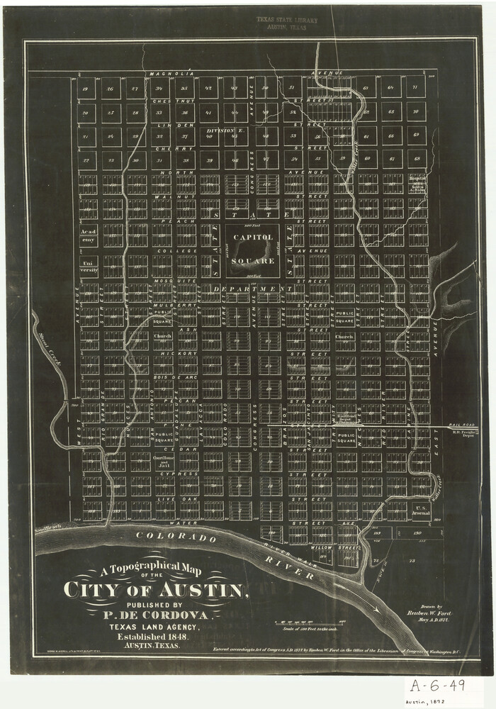 4821, A Topographical Map of the City of Austin, General Map Collection