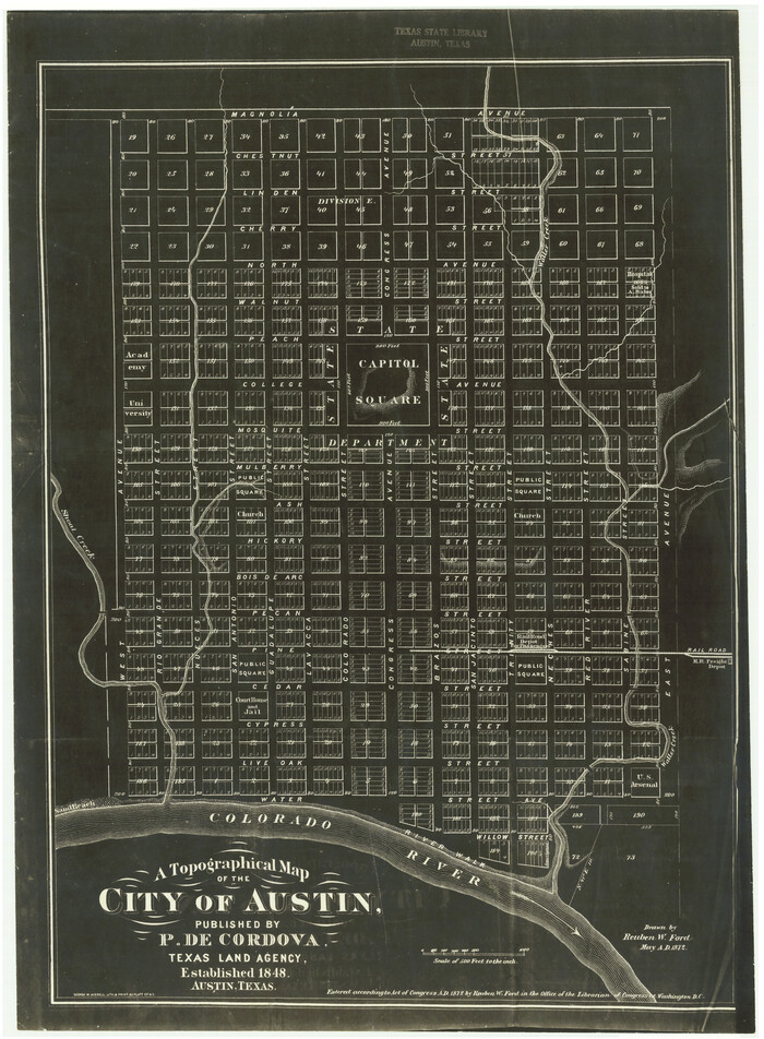 4821, A Topographical Map of the City of Austin, General Map Collection