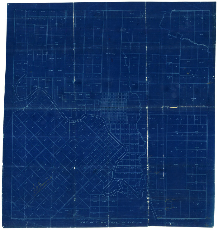 4829, Map of Town Tract of Refugio, General Map Collection