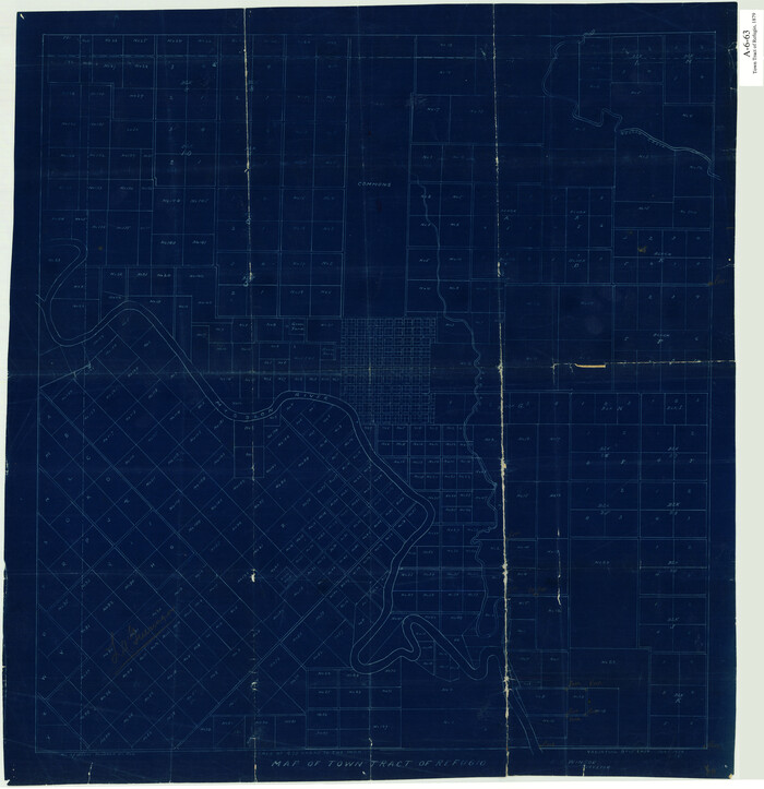 4829, Map of Town Tract of Refugio, General Map Collection