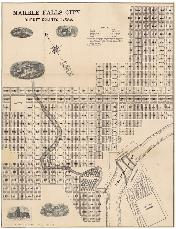 4830, Marble Falls City, Burnet County, Texas, General Map Collection