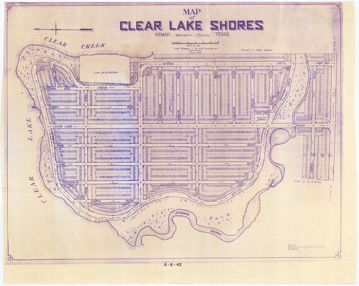 4843, Map of Clear Lake Shores, General Map Collection