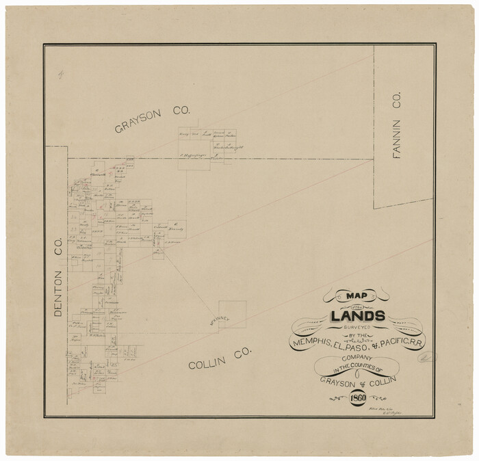 4846, Map of the Lands Surveyed by the Memphis, El Paso & Pacific R.R. Company, General Map Collection
