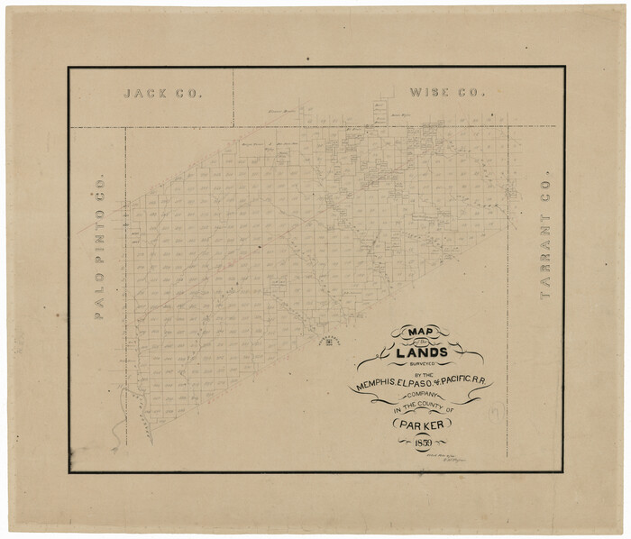 4847, Map of the Lands Surveyed by the Memphis, El Paso & Pacific R.R. Company, General Map Collection
