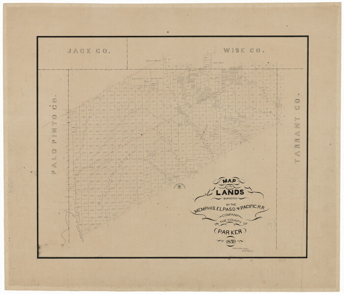 4847, Map of the Lands Surveyed by the Memphis, El Paso & Pacific R.R. Company, General Map Collection