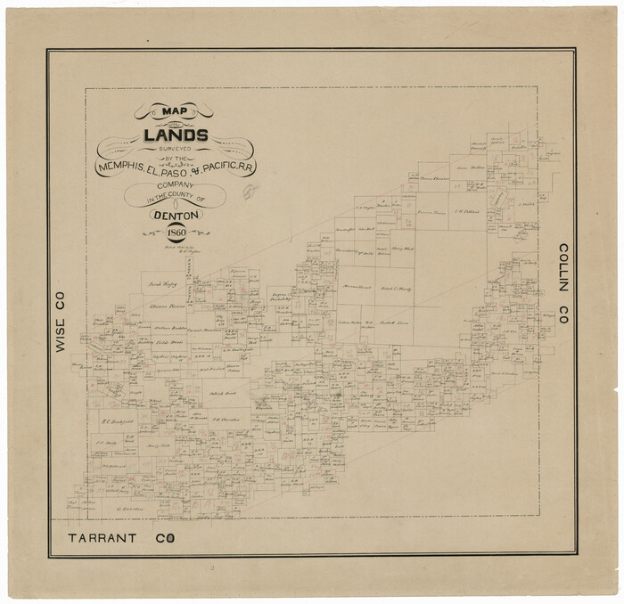 4848, Map of the Lands Surveyed by the Memphis, El Paso & Pacific R.R. Company, General Map Collection
