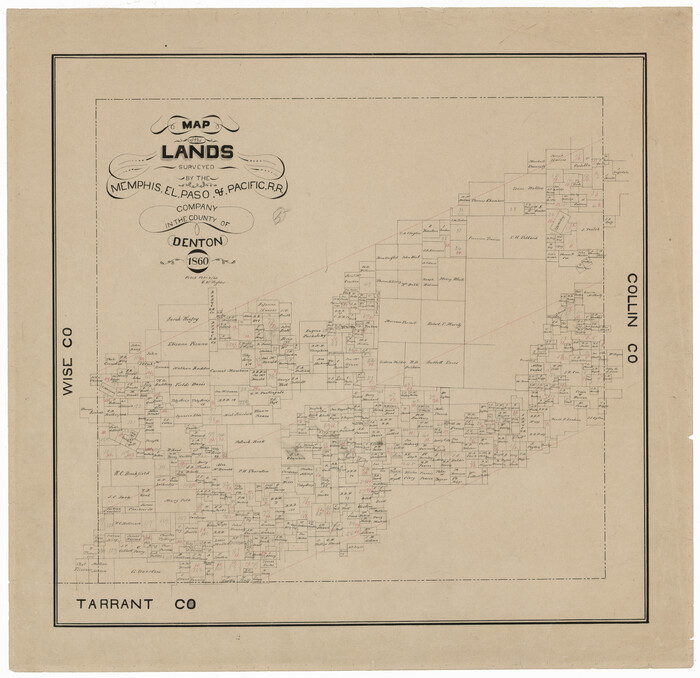 4848, Map of the Lands Surveyed by the Memphis, El Paso & Pacific R.R. Company, General Map Collection