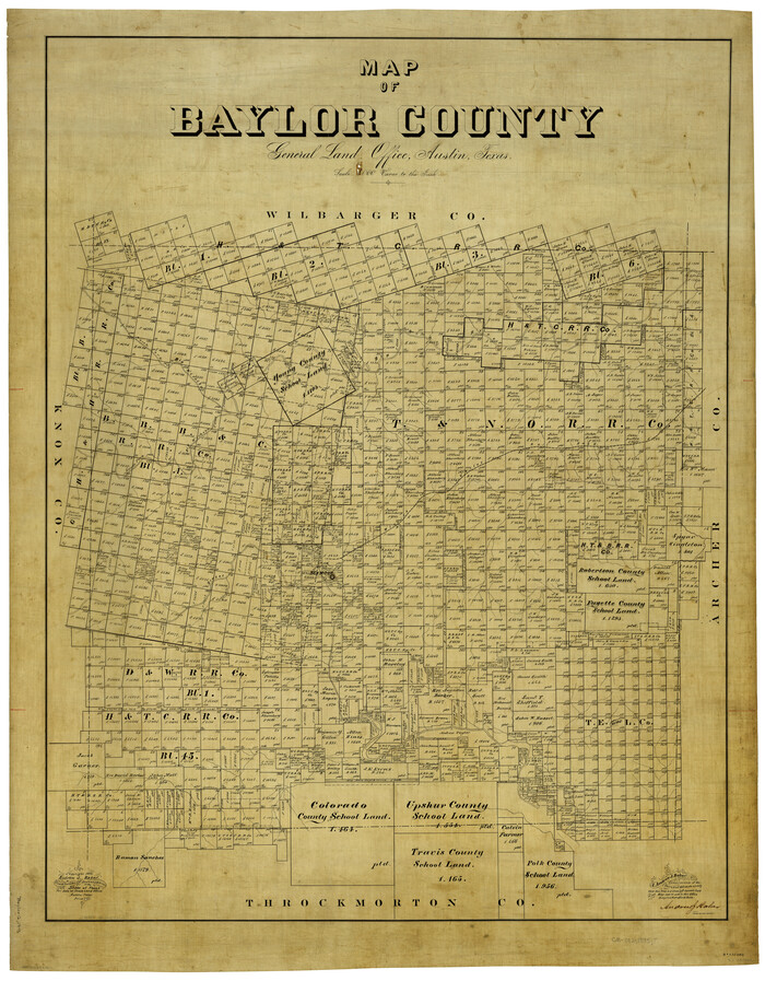 4882, Map of Baylor County, General Map Collection
