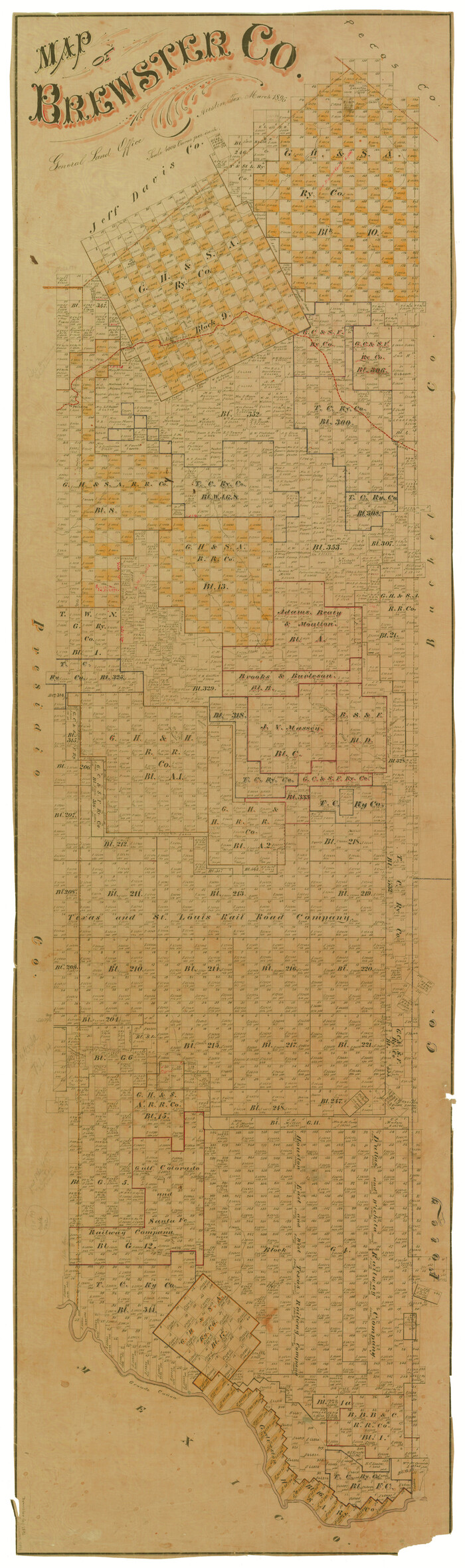 4892, Map of Brewster Co., General Map Collection
