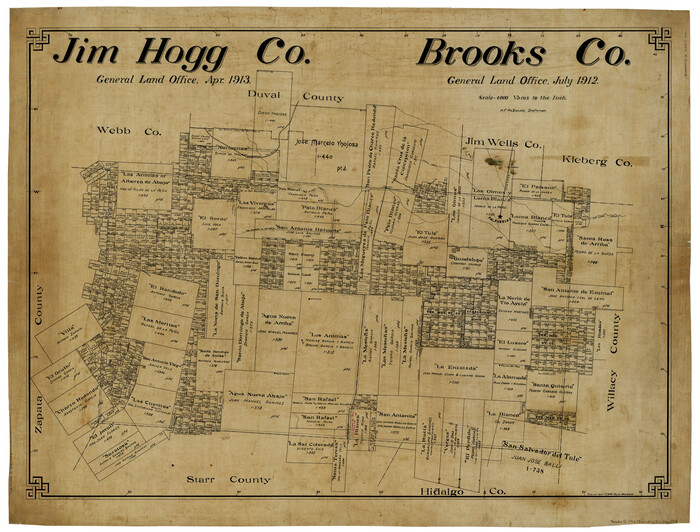 4894, Jim Hogg Co. / Brooks Co., General Map Collection
