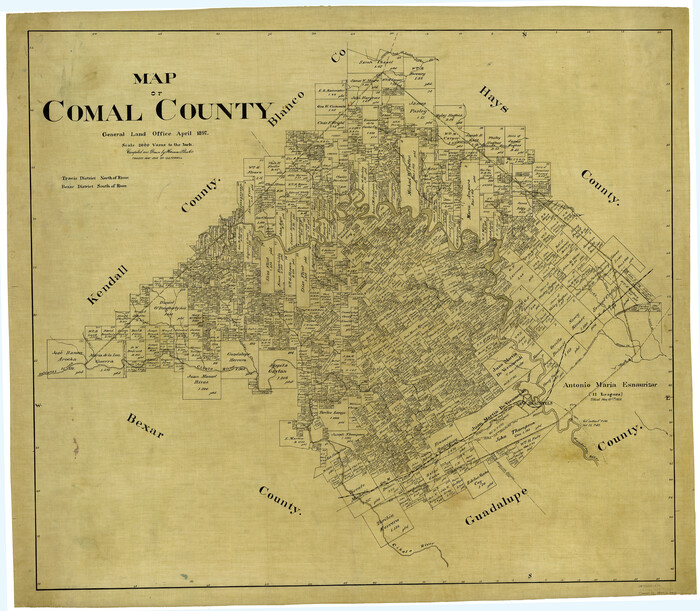 4917, Map of Comal County, General Map Collection