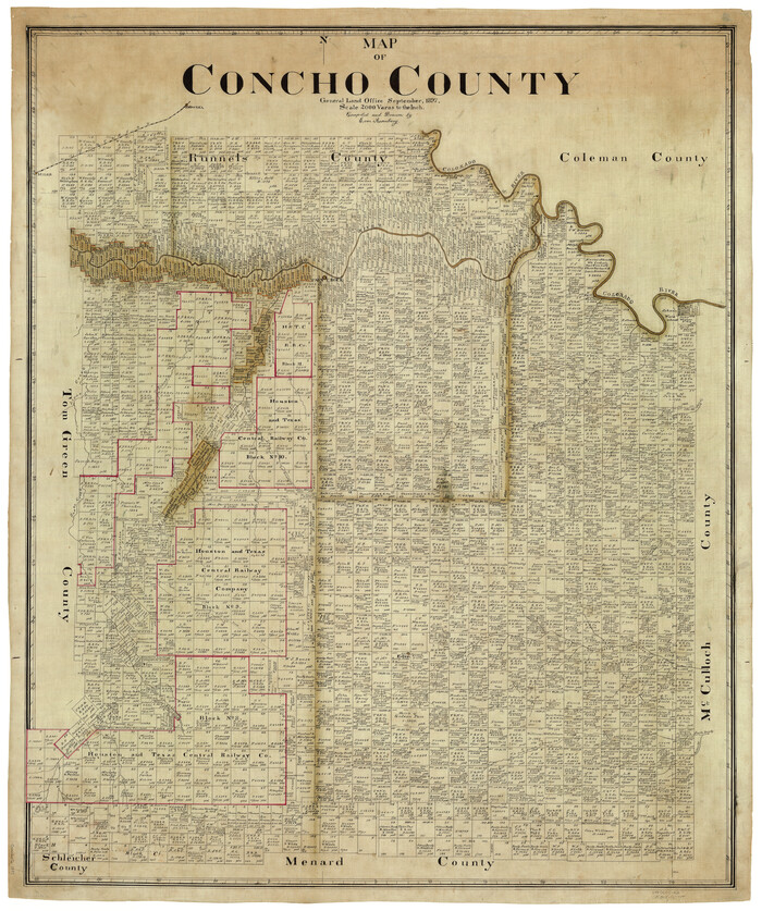 4919, Map of Concho County, General Map Collection