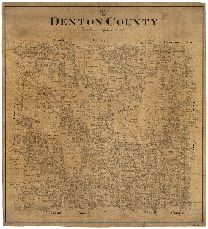 4932, Map of Denton County, General Map Collection