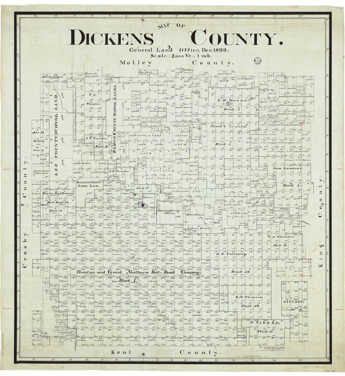 4933, Map of Dickens County, General Map Collection