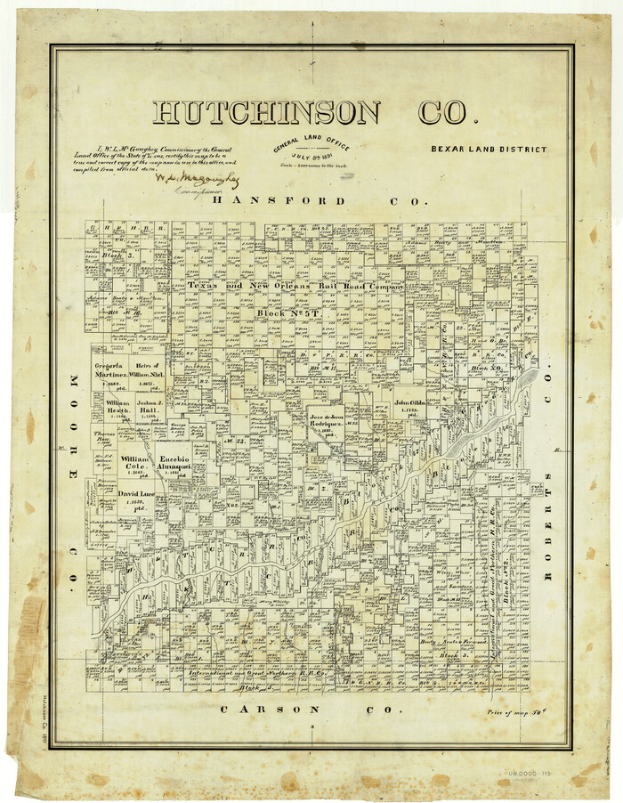 4986, Hutchinson Co., General Map Collection