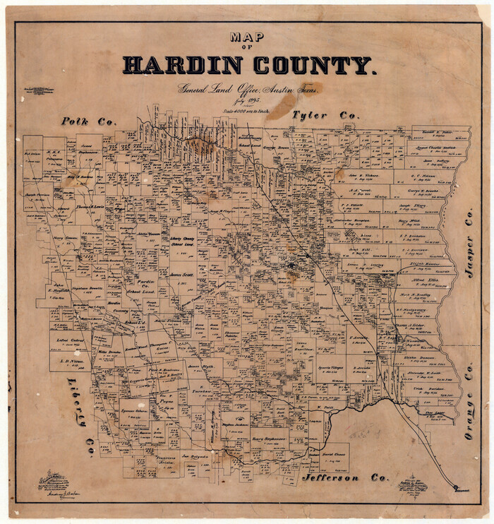 499, Map of Hardin County, Texas, Maddox Collection