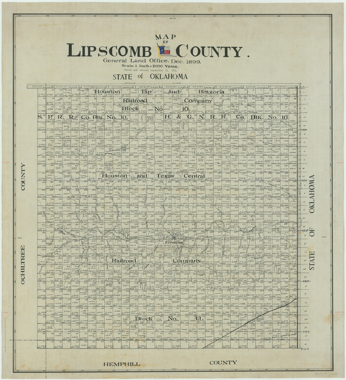 5017, Map of Lipscomb County, General Map Collection