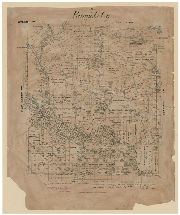 5035, Map of Runnels County, Texas, Maddox Collection