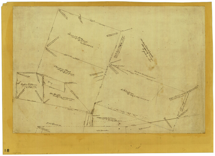 5040, [Plat Showing Jeremiah Kirby, Champion Choat, A. M. Lejarza & Hardin Co. School Lands], Maddox Collection
