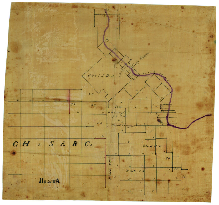 5048, [Sketch of surveys in Val Verde County], Maddox Collection
