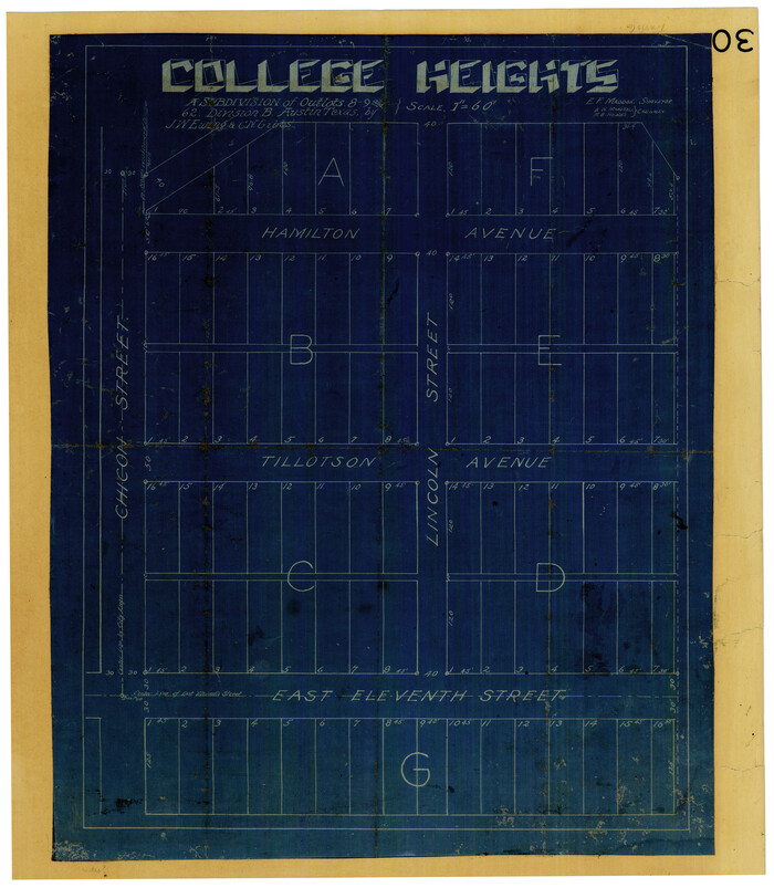 5055, College Heights a Subdivision of Outlots 8-9 and 62, Division B, Austin, Texas, Maddox Collection
