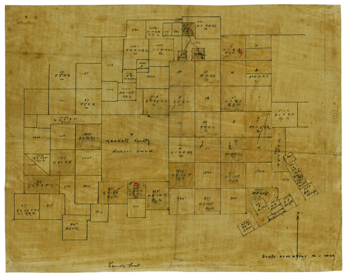 5072, [Surveying Sketch of Kendall County School Land, et al in Kerr County, Texas], Maddox Collection