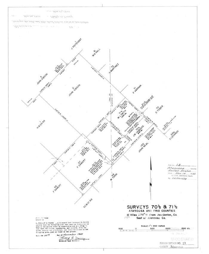 5099, Atascosa County Rolled Sketch 19, General Map Collection