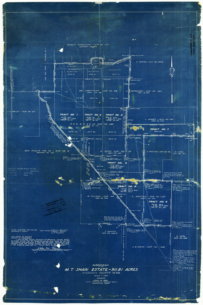 5102, Atascosa County Rolled Sketch 23, General Map Collection