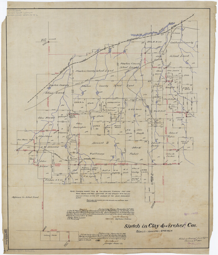 5104, Archer County Rolled Sketch 9, General Map Collection