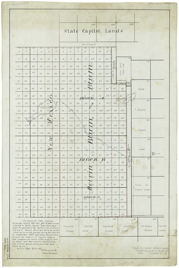 5112, Bailey County Rolled Sketch RSH, General Map Collection