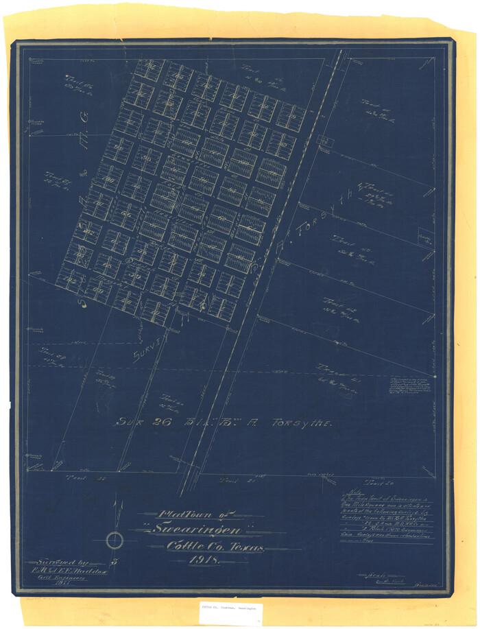 513, Plat Town of Swearingen, Cottle Co., Texas, Maddox Collection