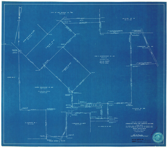 5134, Bexar County Rolled Sketch 1, General Map Collection
